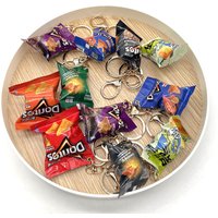 Simulated Snack Bag Keychain Miniature Potato Chip Bag Pendant Keychain Funny Jewelry