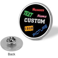 1 PC Personalized Photo Enamel Pins Custom Pictures Brooches Wedding Birthday Pet Creative Alloy Pin Clothes Lapel Button Badges