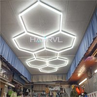 Sześciokątne oświetlenie LED do garażu Sklep z grillem Fryzjer Siłownia Bar Detailing samochodu Showroom 4S Warsztat Lampa sufitowa Rura o strukturze