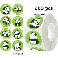 500Pcs/Roll Cute Panda Stickers Cartoon Animal Decals for Envelope Sealing Gift Decor Stationery Craft Labels