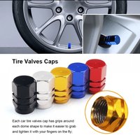 AliExpress NONE Car Tire Valve Caps Universal Air Caps Cover Dustproof Aluminum Alloy Tire Valves Stem Caps for Car SUV Truck Motorcycle Bicycle
