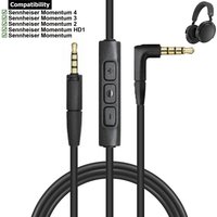 OFC Replacement Aux 3.5mm PVC Cable Extension Cord For Sennheiser Momentum 4 3 2 1 4.0 3.0 2.0 1.0 HD1 Over On Ear Headphones