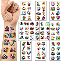 10/20/30Sheets Temporary Tattoos for Football Soccer Fan Fake Tattoo Sticker Waterproof Tattoo Sticker Sleeves Man Women