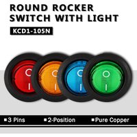 Rocker Switch On Off 2 Position 3 Pin 220v 220 V Round Power Electronic Spst 230v Switche Electrical Electric Swich Swicht