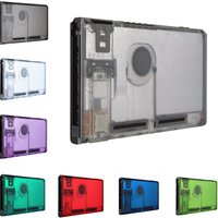 eXtremeRate Custom Transparent Console Back Plate DIY Replacement Housing Shell Case for Nintendo Switch Console with Kickstand