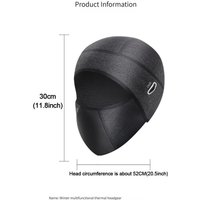 Winter Cycling Full Face Mask Windproof Fleece Thermal Motorcycle Headwear Coldproof Breathable Ear Warm