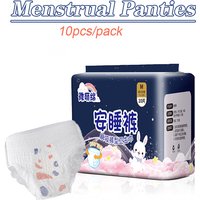 10Pcs/Bag Menstrual Pants Large size Cotton Pregnant Disposable Underwear Panties Prenatal Postpartum Underpants Women Sanitary