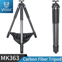 VICELK MK363 CarbonFiber Tripod 36mm Max Tube with 360° Rotating BallHead Adpter for Photography, Hunting and Outdoor, Load 35kg