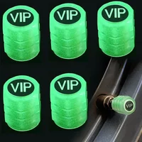 VIP Luminous Car Valve Caps Fluorescent Night Glowing Car Motorcycle Bicycle Bike Wheel Tyre Hub Luminous Valve Stem Caps Decor