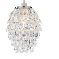 Pineapple Jewel Easy Fit Pendant Acrylic Beads Lamp Shade - no bulb