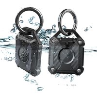 For Apple AirTag Locator Soft Silicone Protective Cover Waterproof Anti-lost Anti-scratch TPU Case With Keychain Accessories