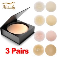 3Pairs Silicone Nipple Cover Seamless Adhesive Breast Boob Tape Invisible Pasties Stickers For Women Sticky Bra Pads Sticky