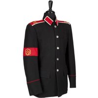 Custom Made Super Singer 1987-1989 Bad World Tour Stage Performance "CTE" Costume Historical Black Wool Military Style Top Coat