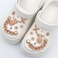 NEW Removable Shoe Buckle Gold Multi-pattern Shoe Charms Set DIY Fashion Shoe Decorations 1Set