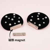 1 Pairs Mickey Minnie Mouse Ear Accessories Creative Magnetic DIY Hat Decoration Fashion Solid Color Fun Hair Accessories