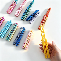 2/5PCS 3D Printed Butterfly Knife Practice Toy Uncut Blade Training Tool Multi Color Stress Relief Fidget Gadget for Beginners