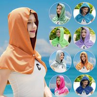 Summer Cooling Hoodie Towel Sweat-absorbent Cool Anti-UV Cycling Soft Cold Sensing Quick-drying Scarf for Fitness Hiking Fishing