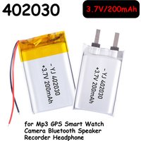 1-20pcs 402030 Battery 3.7V 200mAh Lipo Rechargeable Battery for Mp3 GPS Smart Watch Camera Bluetooth Speaker Recorder Headphone