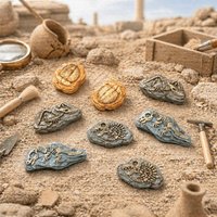 3/4/8pcs Realistic Mini Fossil Model Micro Landscape Desktop Decoration Ornaments, Home, Sand Tables/Bonsai/Photography Props
