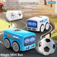 Smart RC Magic Mini Bus Intelligent Remote Control Gesture Sensing Induction Follow Cartoon Car Animation Vehicle Toys Kids Gift
