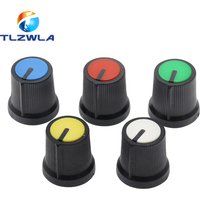 25PCS WH148 AG3 Potentiometer knob Cap AG3 Plastic knob for Diameter 6mm Plum Handle Yellow Orange Blue White Red *5PCS=25