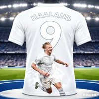 2026 Summer Hot Selling Erling Haaland Fashion Football Superstar 3D Printed Fan Collection Commemorative Football Uniform Tops