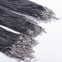 Wax Lobster Clasp String Cord 50/55/60cm Long Chain Necklaces For Women Men Accessories Leather Rope DIY Charms Yourself Choker