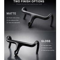 Ultra Light Carbon Road Handlebar 28.6mm Full Internal Cable 385g 380-420mm 80-110mm Matte Gloss Cockpit Titanium Screw