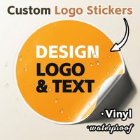 Autocollants personnalisés en PVC imperméable, étiquettes rondes avec Logo en vinyle découpé, pour ordinateur portable, fête d'anniversaire, mariage, affaires