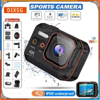 4K HD WLAN-Kamera 60 FPS 170 ° Weitwinkel Action Kamera Outdoor Sport Wasserdichte Fahrrad Motorrad Helm Körper Cam Mit LED-Bildschirm