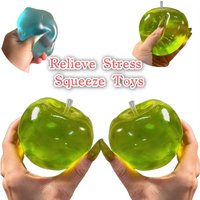 Green Apple Squeeze Toys Pink Apple Slow Rebound Stress Relief Vent Fidget Toy Plasticity Squeeze Toy Relaxing Ornament Gift 1pc