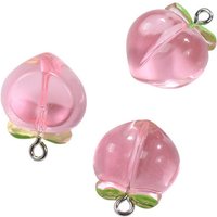 10pcs/Lot Transparent Peach Resin Charms Pendant for Jewelry Making Accessories DIY Earrings Necklace Keychain Decoration