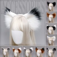 Hair Band Cute Plush Fox Cat Ears Artificial Lolita Animal Ears Headwear Imitation Headband Cosplay Hair Accessories Christmas