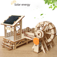 Solar windmill houses Educational Science and Education Toys Creative Technology Production Handmade Material