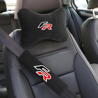 Car Seat Belt Protection Shoulder Pads Headrest Neck Pillow For Seat Leon FR Ibiza Tarraco Arona Ateca Alhambra Auto Accessories
