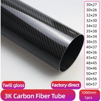 1pcs 1000mm Carbon Fiber Tube 30mm 32mm 35mm 36mm 38mm 40mm 42mm 45mm 48mm 50mm 60mmRemotely piloted aircraft parts twill glossy