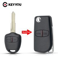 KEYYOU Remote Car Key Shell For Mitsubishi Lancer Grandis Evolution Outlander 2 3 Buttons MIT11/MIT8 Blade Fob Key Case Cover