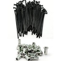 AliExpress NONE 20Pcs 3.0MM Steel E-Bike Spokes with Nipples,10G Black Electric Bicycle Wheel Rim Spokes, 76-189mm Motorcycles Tricycles Spokes