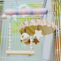 Parrot platform, station stand, bird cage resting platform, bird accessories, honey possum jumping platform Swing Wooden perches