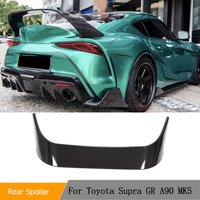 Real Carbon Fiber Rear Trunk Lid Spoiler Wing for Toyota Supra GR A90 MK5 Coupe 2019-2021 Boot Spoiler Lip Wing Car Styling