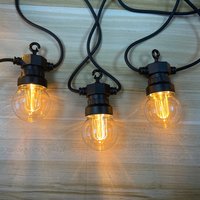 G50 LED String Lights Outdoor IP65 Waterproof Globe Vintage Festoon Garland Lights For Wedding Patio Party Decorative Terrace