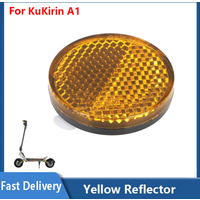 Round Yellow Warning Reflector For Kukirin A1 Electric Scooter Night Circular Reflective Parts