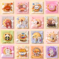 100pc Dessert Bag Cute Cookies Packing Bags Transparent Cellophane Polka Dot Candy Self-Adhesive Plastic Biscuits Snack Baking