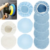 Tampon de polissage pour voiture, 9 à 10 pouces, 10 pièces, pour Bonnet en microfibre douce, pour laine douce, cire, tampon de lavage, couvercle, outils de nettoyage, accessoires