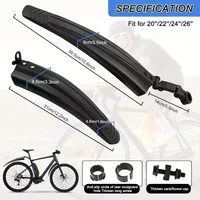 Rigid Elastic Bike Mudguard Splashproof Assembly Mountain Bike Front And Rear Wheels Outdoor Sports Freestyle Bike Road Race