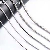 wholesale 1/2/3mm 925 sterling silver Women Jewelry Snake Chain Necklace For Men Simple Basic Chain Necklace Hip Hop Accessories