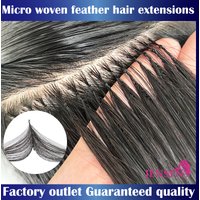 Straight Micro Feather New Hair Extensions Real Human Hair Hand Knitting 16"-26" Inch 1.6g/Strand #613 Color Salon Supplies