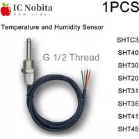 SHTC3 SHT40 SHT30 SHT20 SHT31 SHT35 SHT45 41 Digital Temperature and Humidity Sensor Probe with G 1/2 Thread I2C IIC Interface