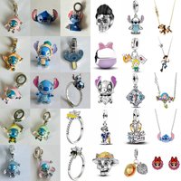 2026 New Ladies' jewelry 925 Silver Cutely Cartoon Charm Fox Dog Cat Duck Bead fit original Diy Bracelet Necklace Gift