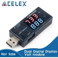 USB Voltage Meters Current Voltage Power Tester Dual Digital Display Volt Amp Meter For Android Phone And iPhones ALI8